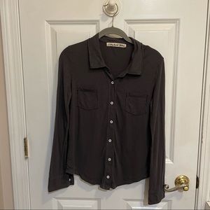 Michael Stars Grey Long Sleeve Button Up